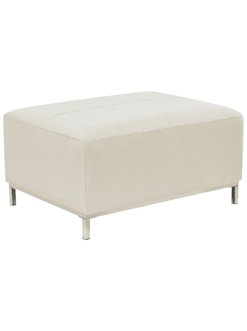 Beliani Ottomane OSLO in Beige/Silber - (W) 95 x (H) 46 x (L) 71 cm