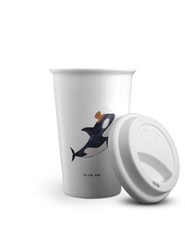 Mr. & Mrs. Panda Kaffeebecher To Go Orca Zylinder ohne Spruch in Weiß