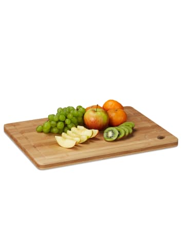 relaxdays 3 x Tranchierbrett in Naturfarben - (B)40 x (T)30 cm