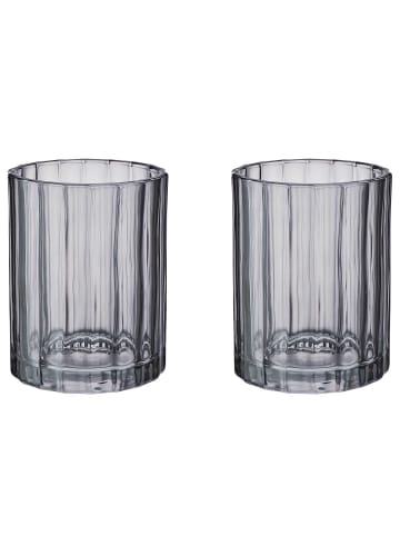Butlers Zahnputzbecher TOCIA 2er-Set in Grau