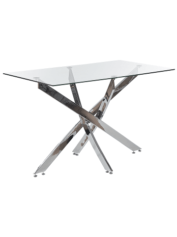 Beliani Esszimmertisch MARAMO in Silber - (W) 70 x (H) 76 x (L) 120 cm