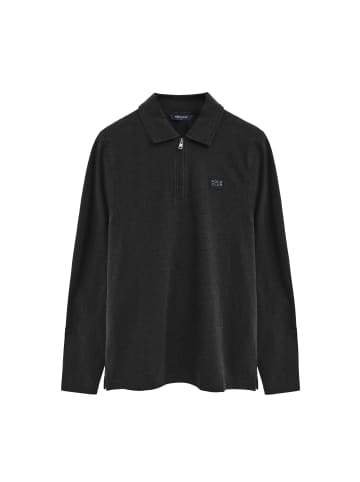 Polo Club Poloshirt MAN ALCIDES LONG SLEEVE SLIM FIT in Schwarz