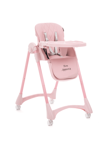 BeBelissimo Kinderhochstuhl, Babystuhl, Kombihochstuhl - Bon Appetit in Rosa