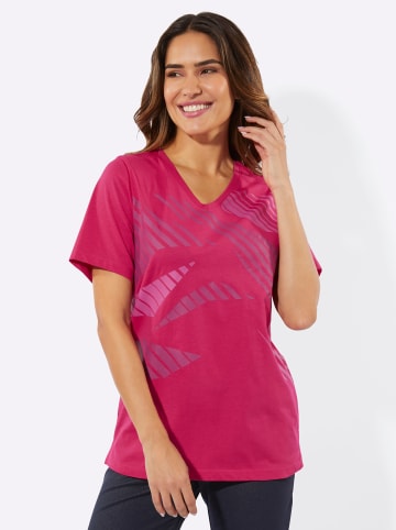 Sieh an! Freizeitshirt in pink-bedruckt