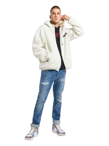 Carlo Colucci Kapuzenfleecejacke Faietti in Weiß