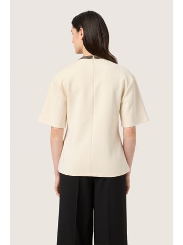 Soaked in Luxury T-shirt SLMagana Gerade Passform in Whitecap Gray