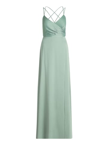 Vera Mont Abendkleid mit V-Ausschnitt in Foggy Green