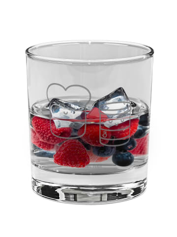Mr. & Mrs. Panda Blümchentailglas Toast Marmelade ohne Spruch in Transparent