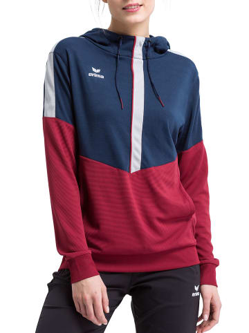 erima Damen Squad Kapuzensweat in new navy/bordeaux/silver grey