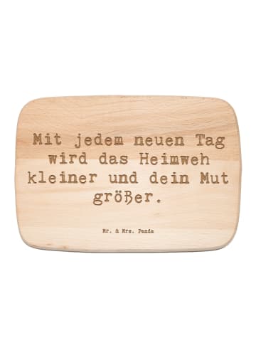 Mr. & Mrs. Panda Schneidebrett Holz Spruch Heimweh überwinden Mu... in Transparent