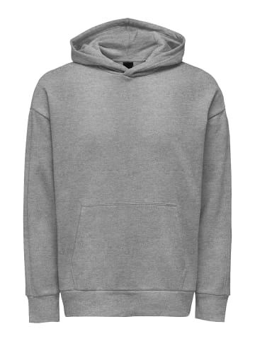 ONLY & SONS Kapuzenpullover in Light Grey Melange