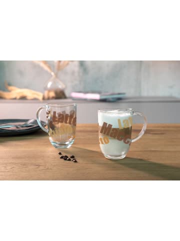 LEONARDO Latte Macchiato Tasse NAPOLI 380ml 3farbig 6er-Set