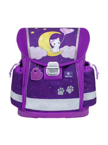 Belmil 4tlg-Set: Schulranzen Caty on the Moon in lila – (H)36 x (B) 32 x (T) 19 cm