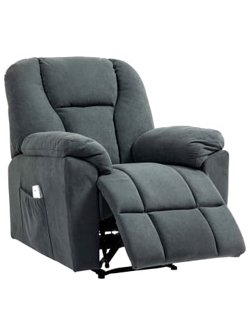 HOMCOM Relaxsessel-97L x 88B x 101H cm-Dunkelgrau