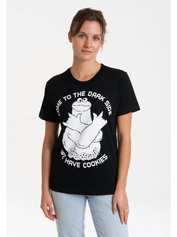 Logoshirt T-Shirt Sesamstrasse – Krümelmonster Dark Side in schwarz