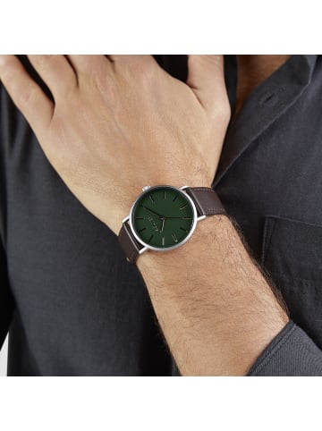 s.Oliver Armbanduhr Basic Leather in braun