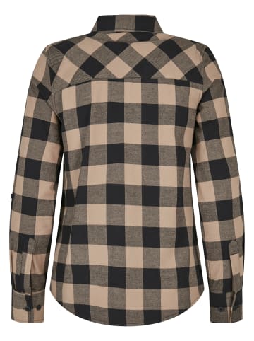 Urban Classics Long Sleeve Shirt in black/softtaupe