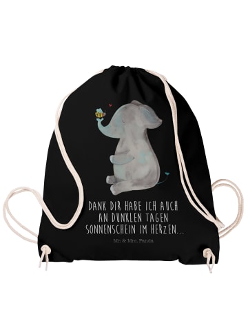 Mr. & Mrs. Panda Jutebeutel Elefant Biene mit Spruch in Schwarz