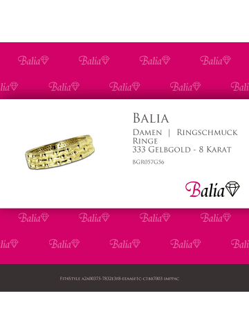 BALIA 333 Gelbgold - 8 Karat Damen Ringe Dots Fingerring 56 (17,8)