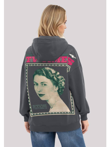F4NT4STIC Hoodie TV Times Queen Elizabeth II 1957 Cover in off black
