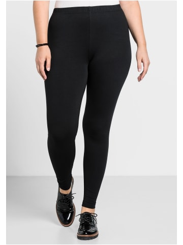 sheego Leggings in schwarz