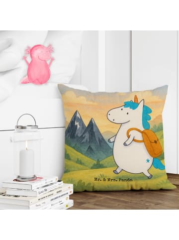 Mr. & Mrs. Panda Kissen 40x40 Einhorn Bergsteiger Design ohne Sp... in Weiß