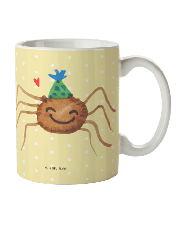 Mr. & Mrs. Panda Kaffeetasse Spinne Agathe Party ohne Spruch in Gelb Pastell