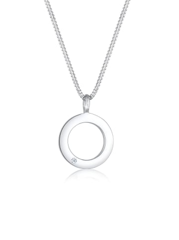 Elli DIAMONDS  Halskette 925 Sterling Silber Geo, Kreis in Silber