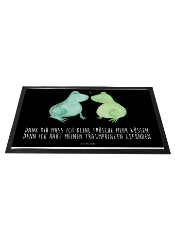 Mr. & Mrs. Panda Fußmatte Frosch Liebe mit Spruch in Schwarz
