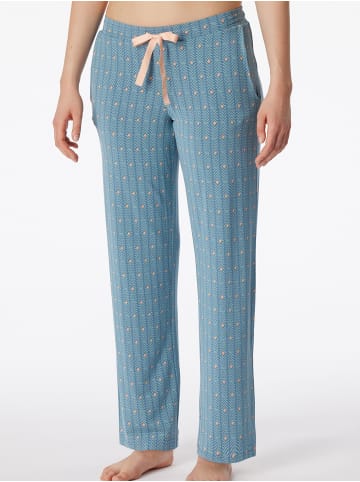 Schiesser Pyjamahose Mix + Relax in blau, pfirsich