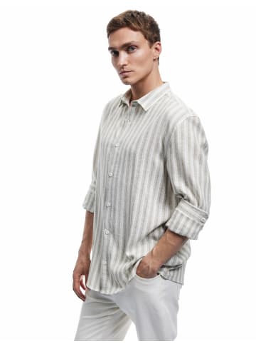 KOTON SHIRTS LS in Grün Gestreift