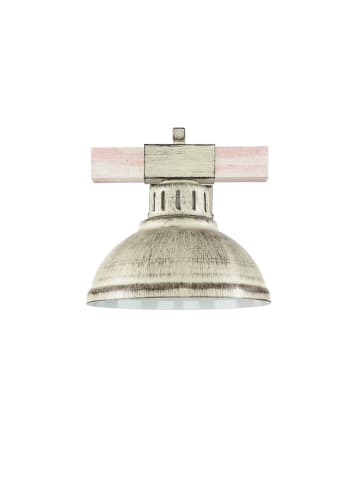 Licht-Erlebnisse Wandlampe Ø 21 x (H)20 cm in Shabby Weiß Holz