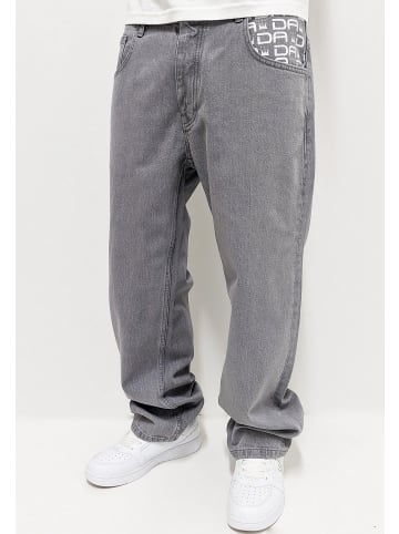 DADA Loose Jeans mit Logodruck Minimal Baggy Pants in Grau-2