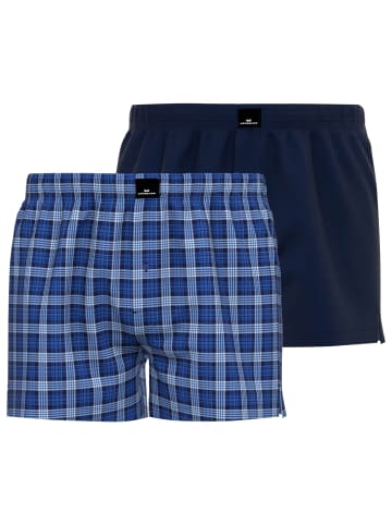 Götzburg Web-Boxershorts 2er Pack in Blau/Weiß