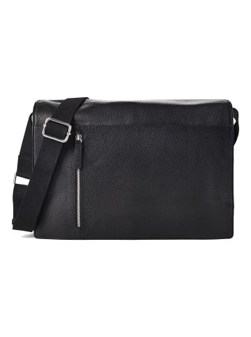 Strellson Kennington Messenger Leder 38 cm Laptopfach in black