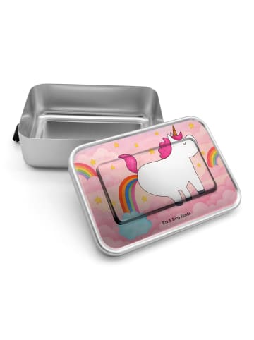 Mr. & Mrs. Panda Metall Brotdose Einhorn Pupsen Design ohne Spruch in Weiß