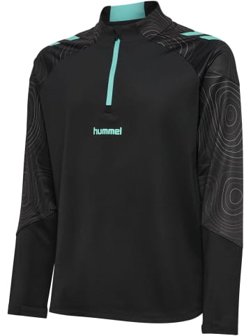 Hummel Halbreißverschluss Sweatshirt Hmlblaze Kinder in BLACK/POOL BLUE