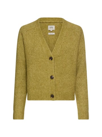 Camel Active Strickjacke mit Raglanärmeln und Knopfverschluss in Oliv