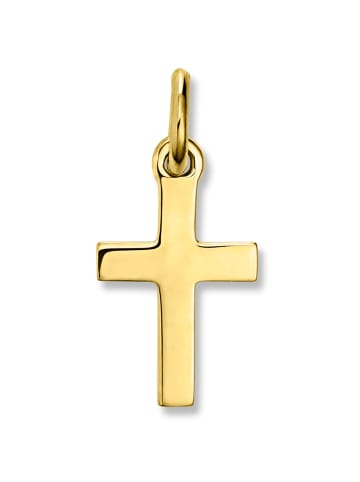 ONE ELEMENT  Kreuz Anhänger aus 333 Gelbgold in gold