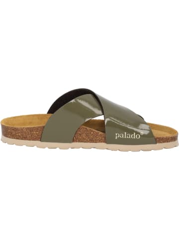 Palado Pantoletten Rianel in Khaki Lack
