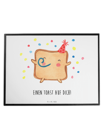 Mr. & Mrs. Panda schreibtischunterlage Toast Party mit Spruch in Weiß