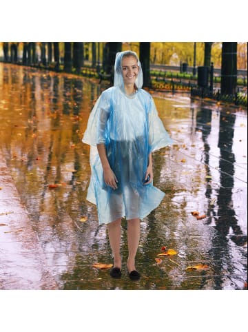 relaxdays 100x Regenponcho in Transparent