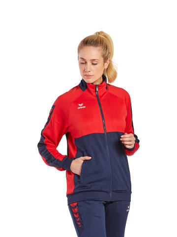 erima Unisex Erwachsene Six Wings Worker Jacke, Trainingsjacke in new navy/rot
