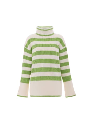 Blonda Damen Sweater in WOLLWEISS HELLGRÜN