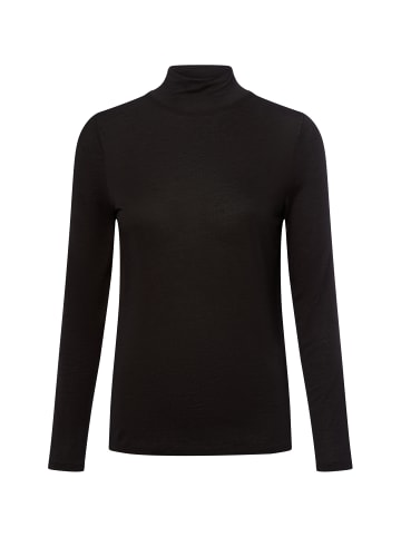 comma Langarmshirt in schwarz
