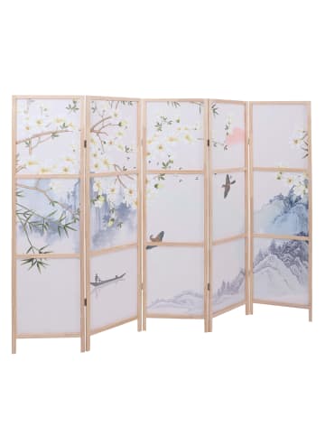 MCW Paravent O70, Naturmotive 170x227cm, Flusslandschaft