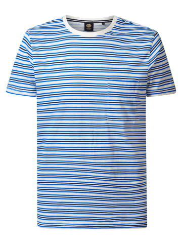 Petrol Industries Gestreiftes T-Shirt Seabrook in Blau