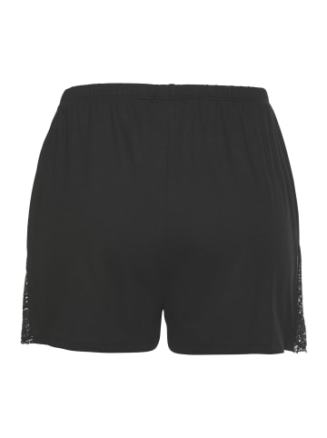 LASCANA Schlafshorts in schwarz