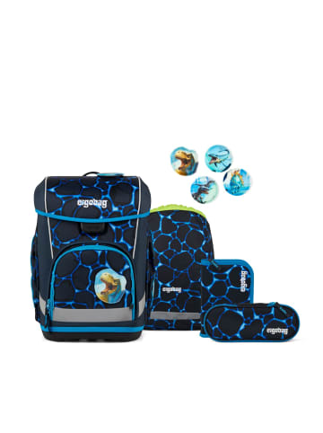 Ergobag Grundschulranzen-Set CUBO LIGHT "Bärassic Garden" 5-tlg. in Blau