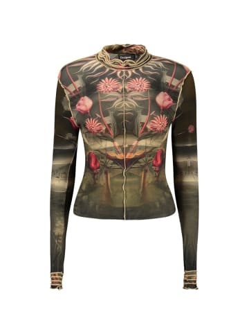Desigual Schwarz Viskose Damen Langarmshirt